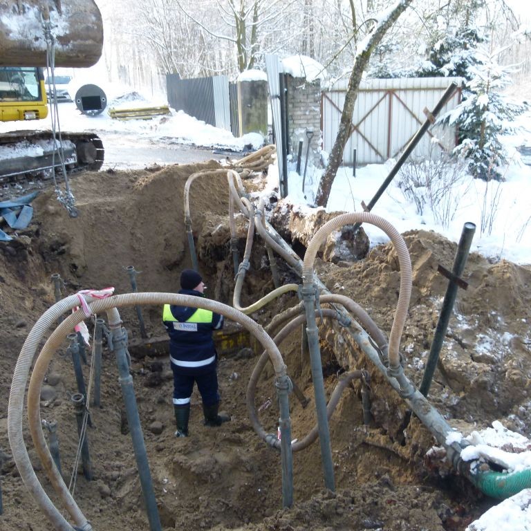 Zdjęcie: Budowa sieci kanalizacji sanitarnej Poganice Pałac