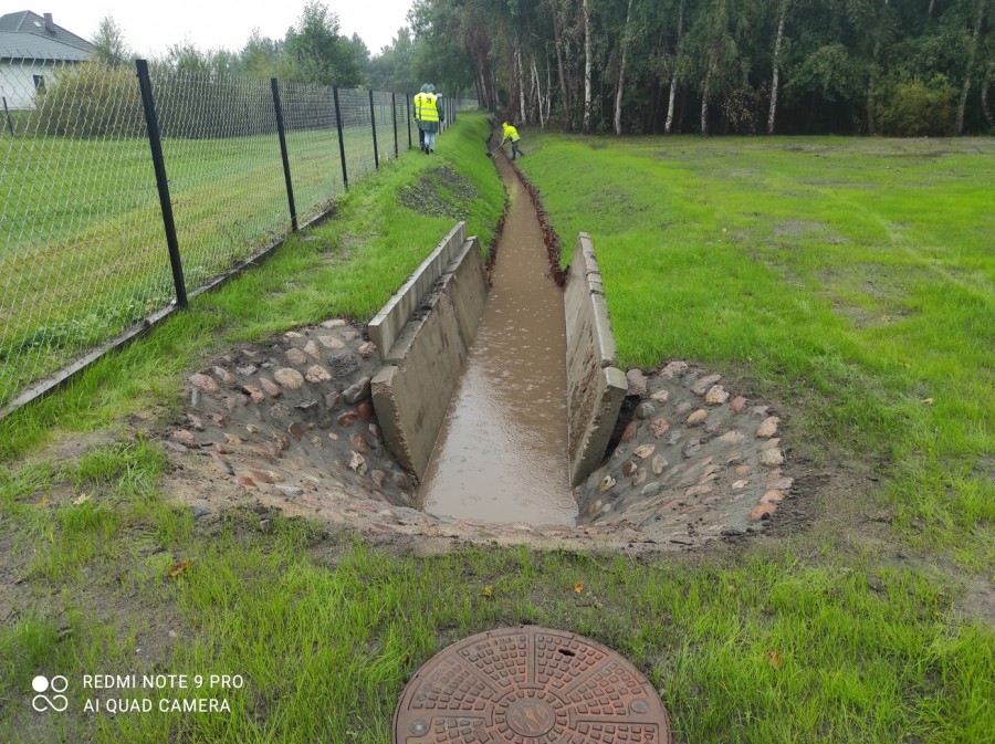 Zdjęcie: Budowa odcinka kanalizacji deszczowej w Potęgowie na ul. Kościuszki