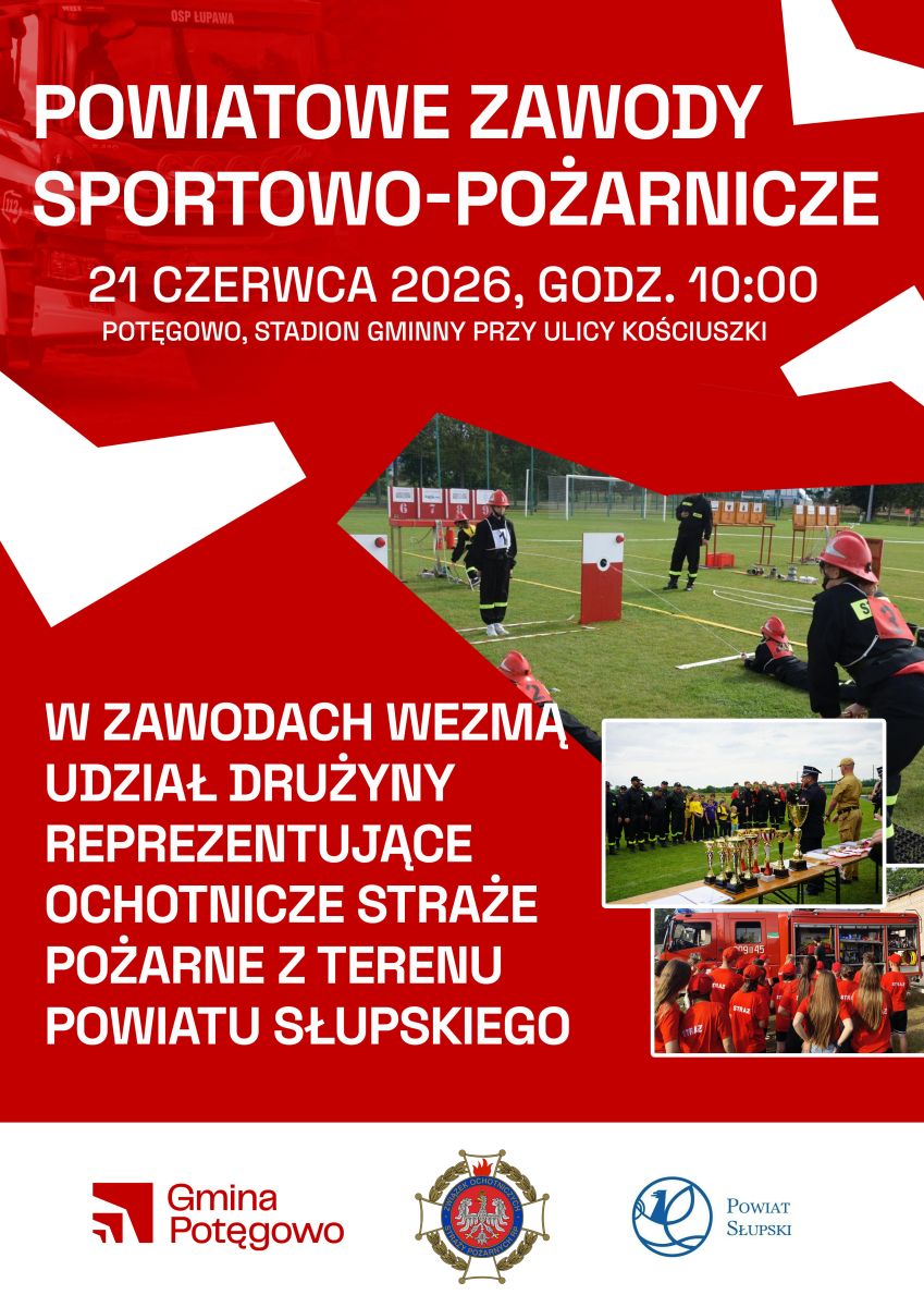 Zdjęcie: Zaproszenie na Powiatowe Zawody Sportowo-Pożarnicze w Potęgowie